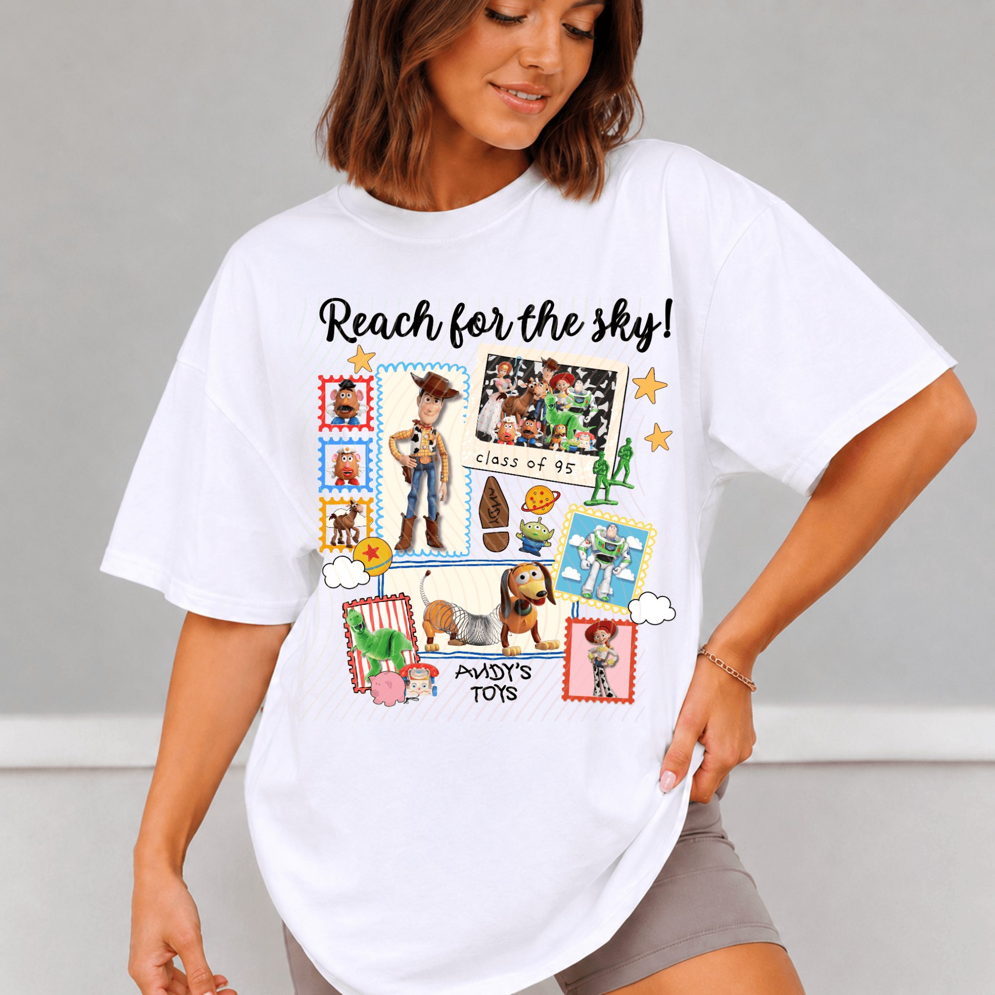 Reach for the Sky Comfort Colors Shirt, You've Got a Friend Tee, Andy's Toy Box - EMORY PAGE