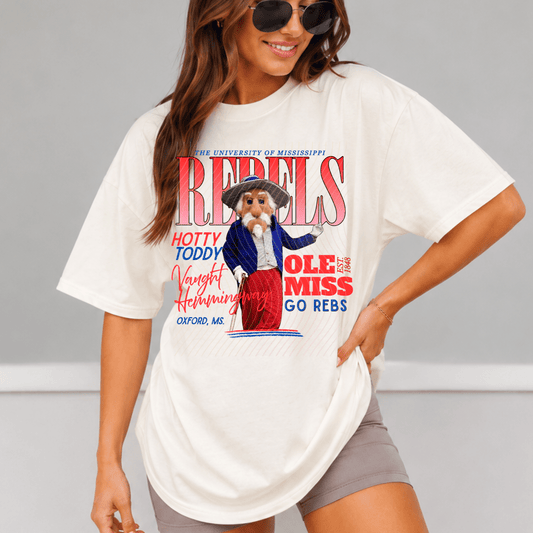Rebels Comfort Colors Shirt, Trendy Rebs College Football Tee - EMORY PAGE