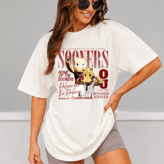 Sooners Comfort Colors Shirt, Trendy Mascot College Football Tee - EMORY PAGE