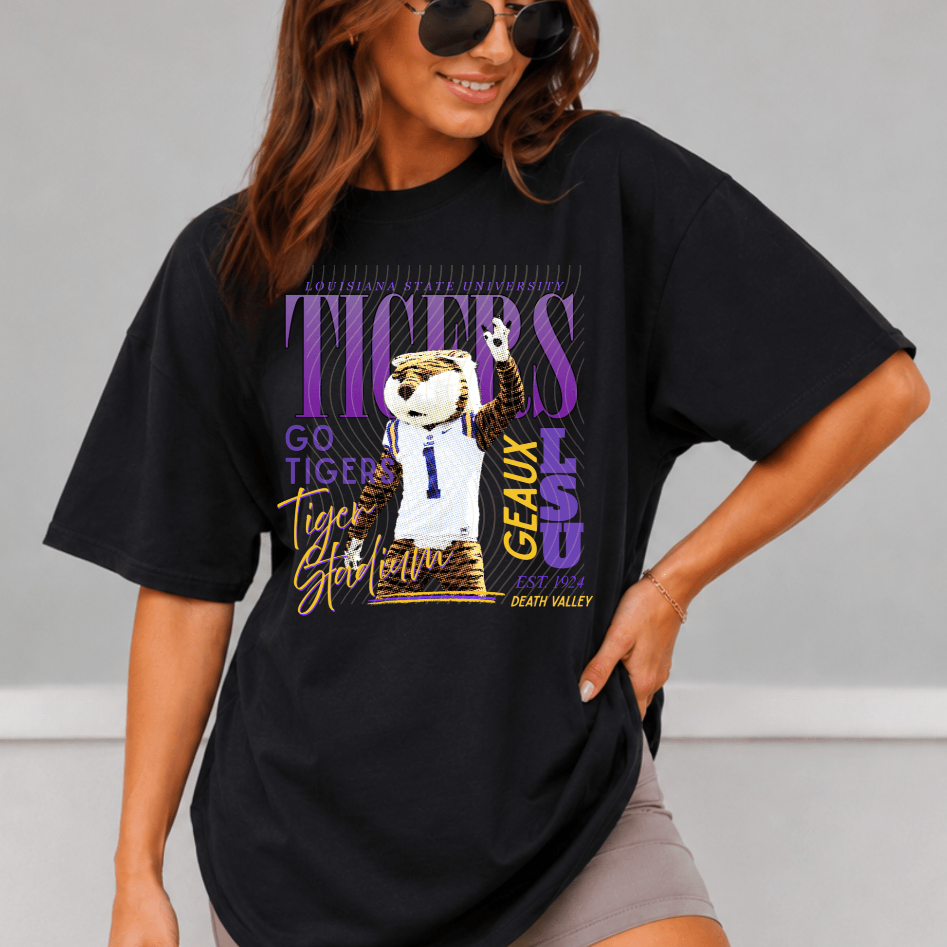Tigers Comfort Colors Shirt, Trendy College Football Tee - EMORY PAGE