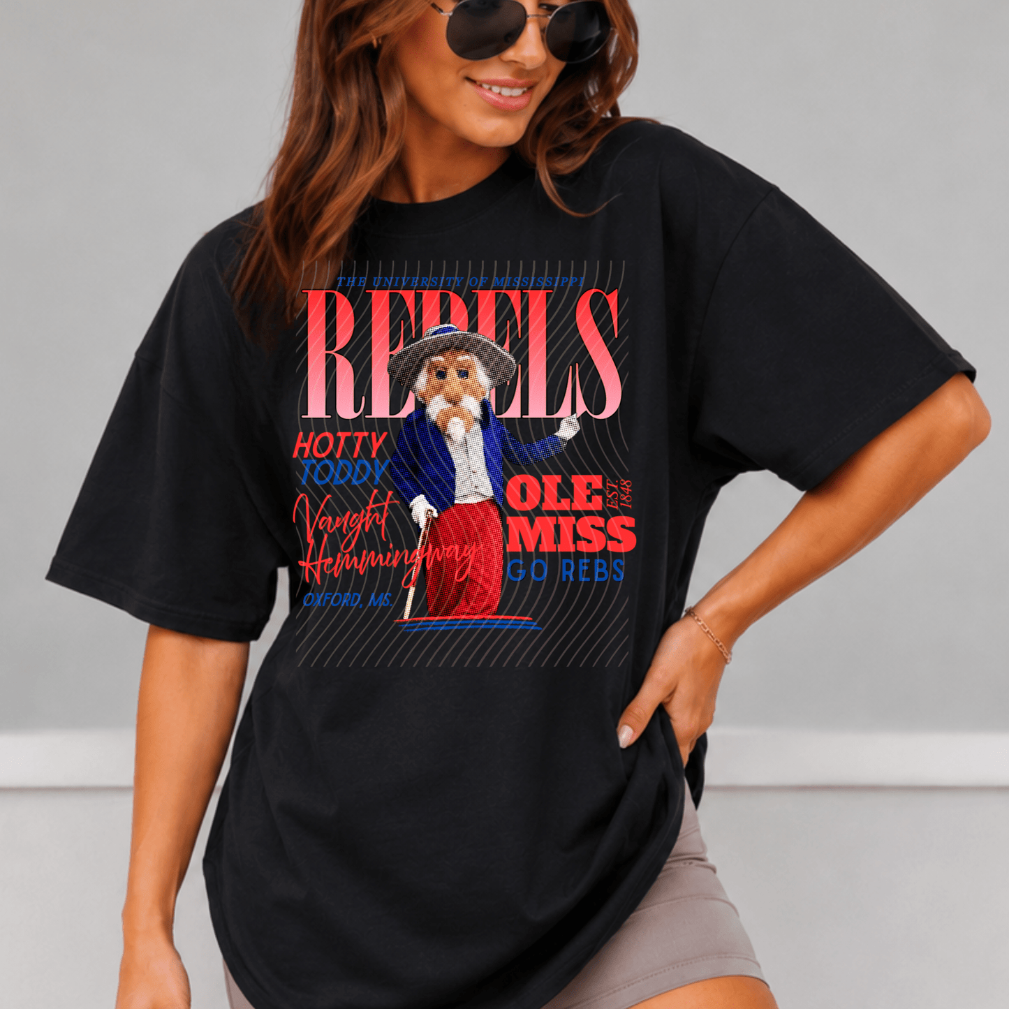 Rebels Comfort Colors Shirt, Trendy Rebs College Football Tee - EMORY PAGE
