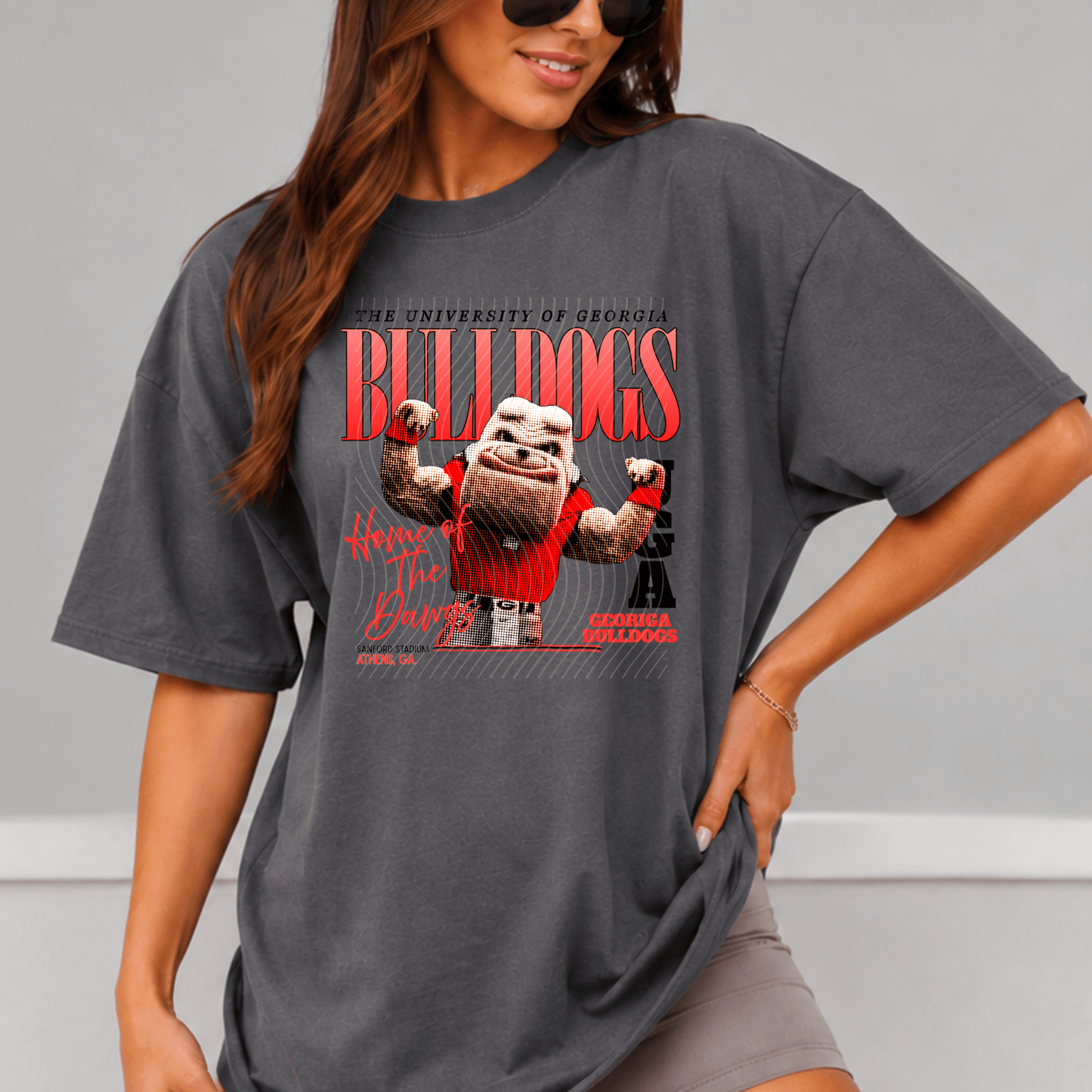 Bulldogs Comfort Colors Shirt, Trendy Dawgs Football Tee - EMORY PAGE