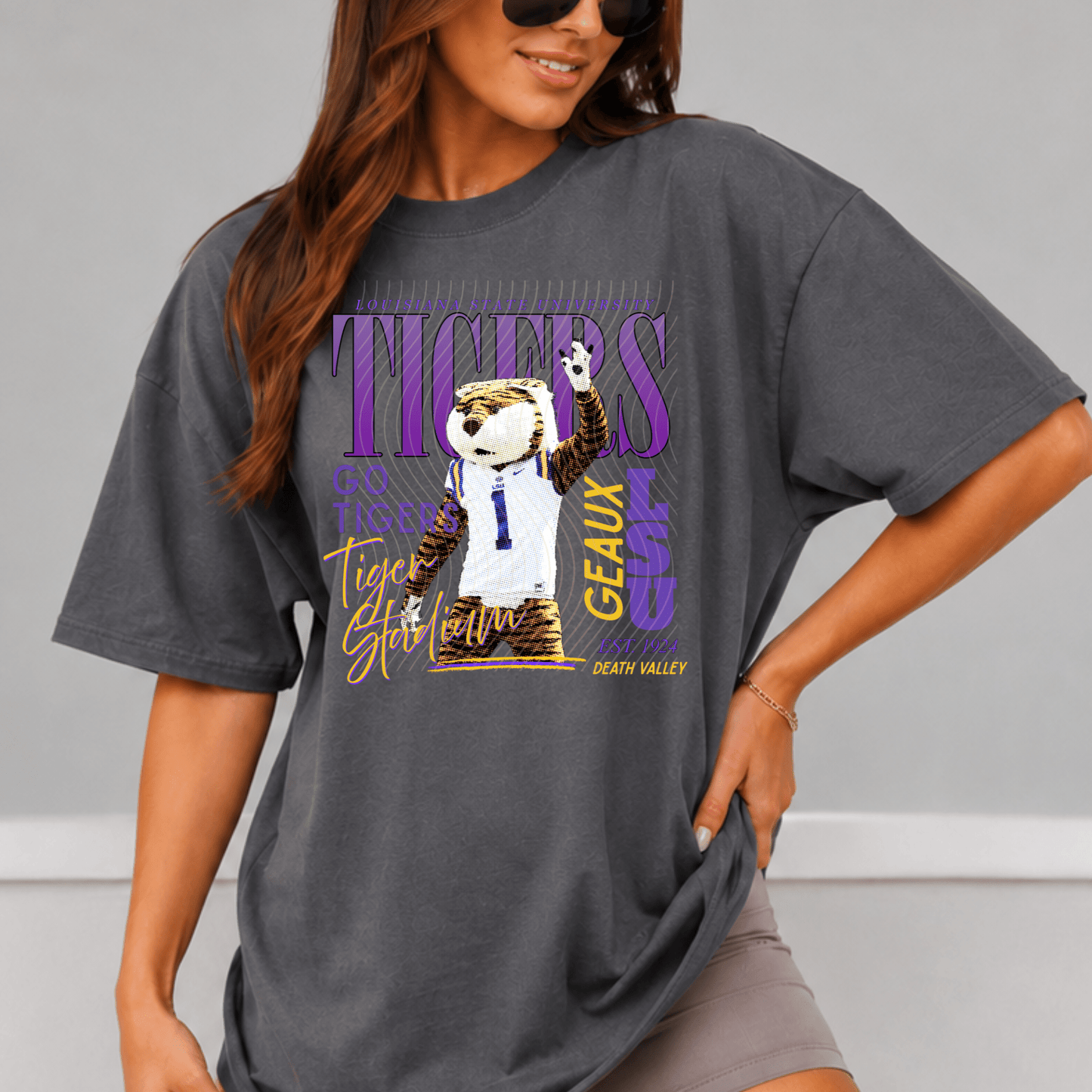 Tigers Comfort Colors Shirt, Trendy College Football Tee - EMORY PAGE