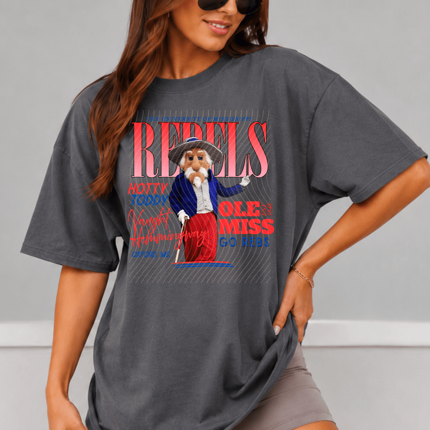 Rebels Comfort Colors Shirt, Trendy Rebs College Football Tee - EMORY PAGE
